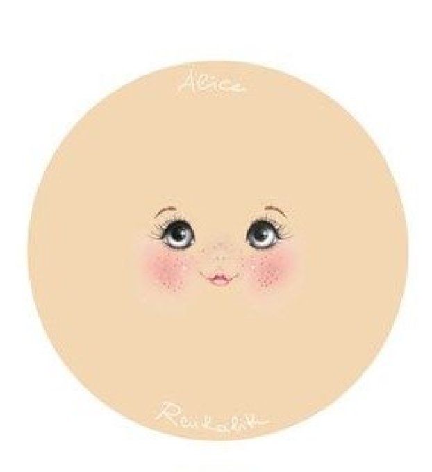 Visages d’Alice imprimés sur tissu x2