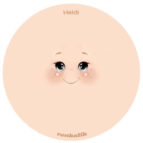 Visages Heidi imprimés sur tissu x2