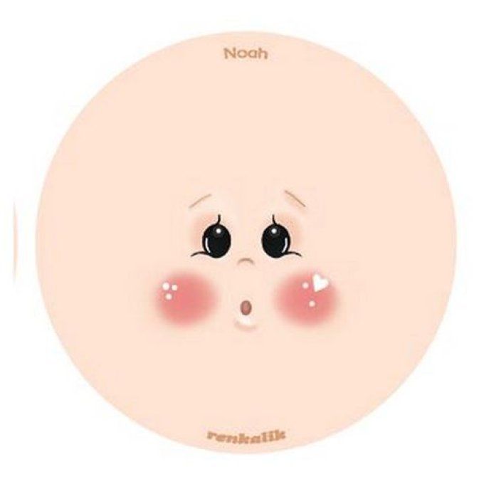 Visages Noah imprimés sur tissu x3